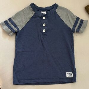 OshKosh B'gosh Blue and Gray Short Sleeve Tee